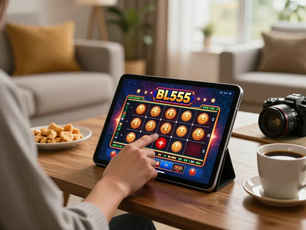 Engaging with the BL555 app in a cozy environment while enjoying online gambling