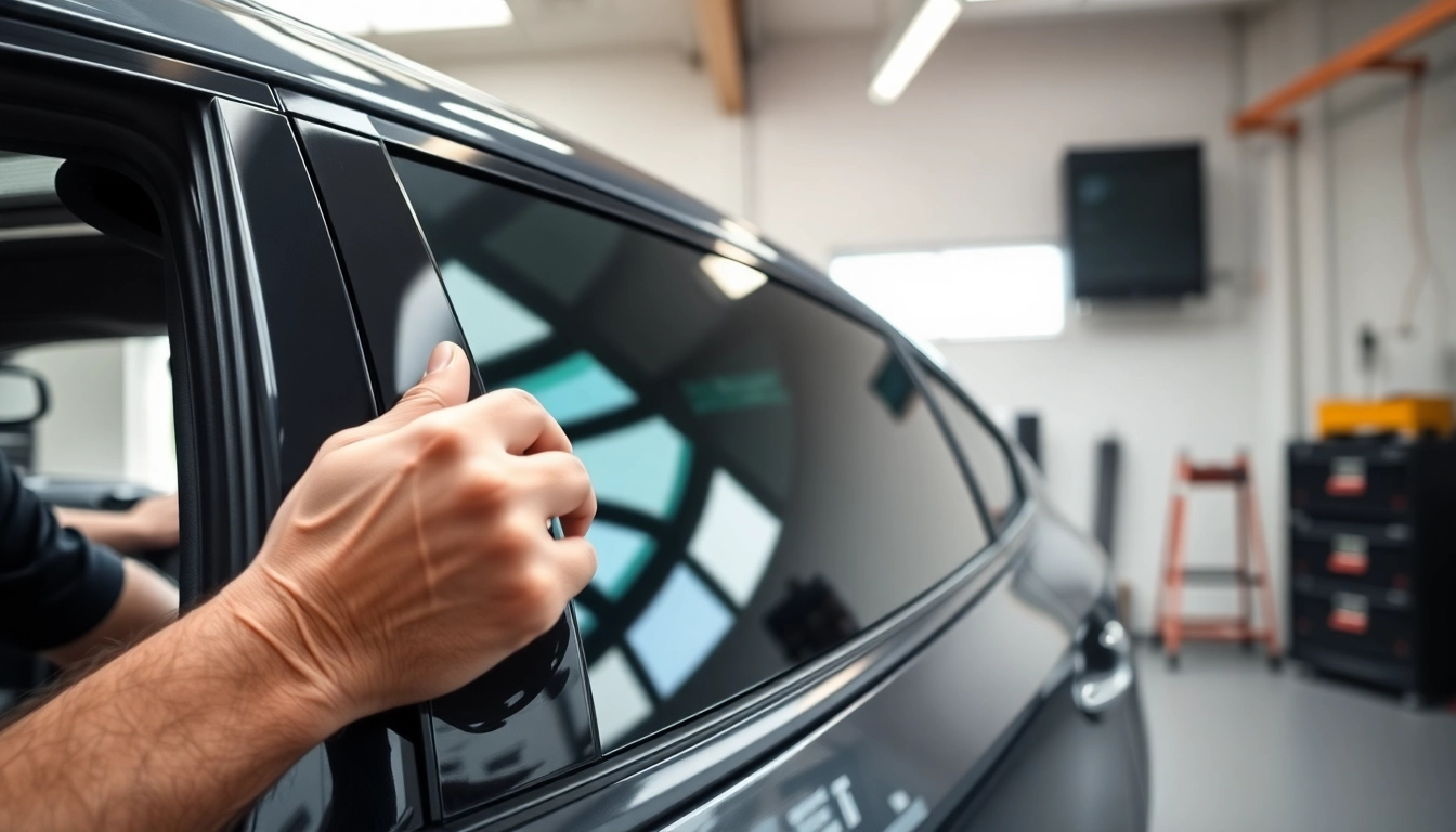 Apply ceramic window tint to car windows for enhanced privacy and protection.