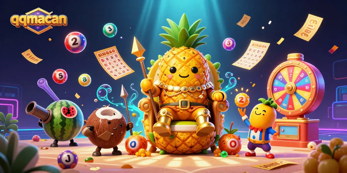 Menangkan jackpot di qqmacan dengan ilustrasi kasino penuh warna dan karakter unik.