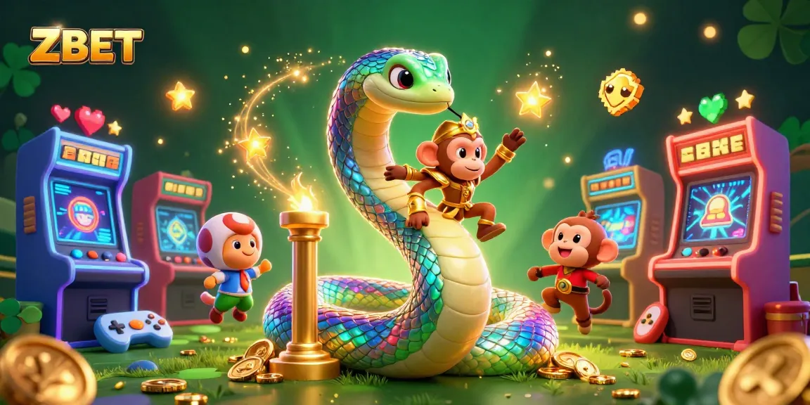 ZBET offers thrilling gaming experiences with vibrant characters and dynamic casino elements in a colorful 3D scene.
