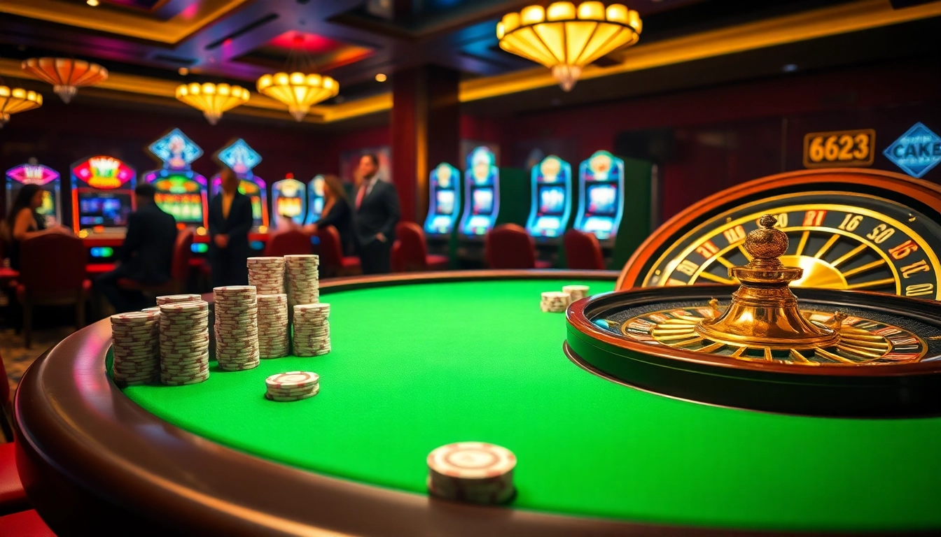 Experience the thrill of 6623 at a vibrant poker table with polished chips and luxurious ambiance.