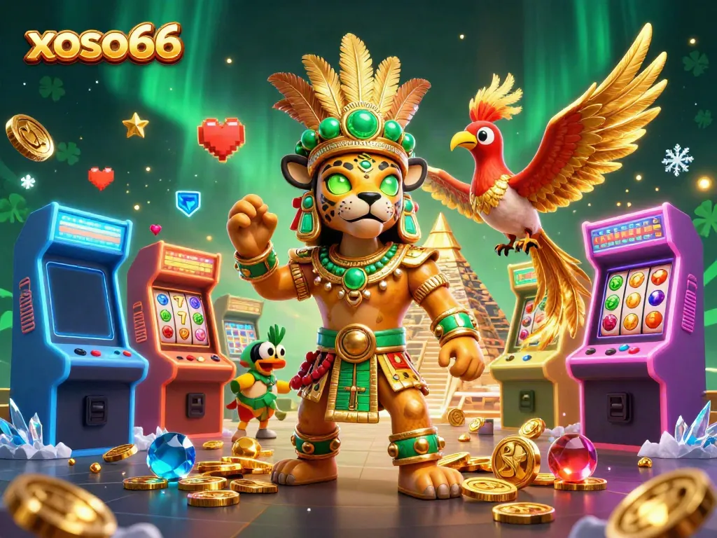 Experience exhilarating gameplay at xoso66 with vibrant arcade machines and mystical characters.