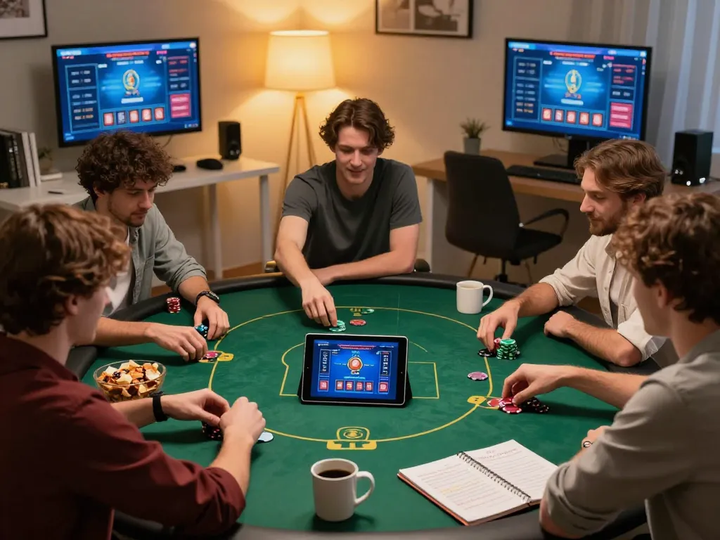 Engaging in strategic online gambling with vip79 on a tablet, showcasing vibrant gameplay.