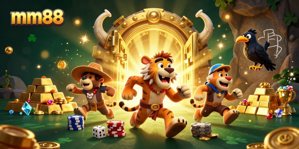 Experience thrilling games at mm88 with a vibrant casino scene showcasing excitement and rewards.