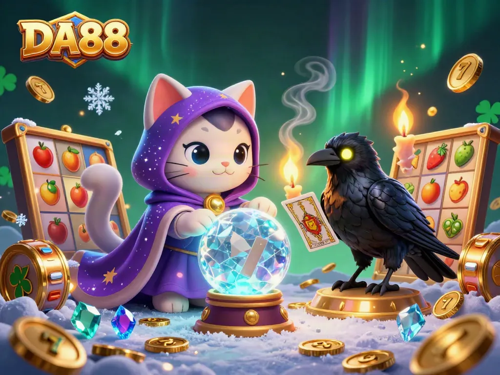 Experience the thrill of DA88 gaming with captivating visuals of slots, jackpots, and fortune symbols.