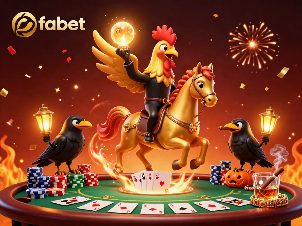Engage in high-stakes action with fabet's lively casino scene featuring vibrant characters and colorful game elements.