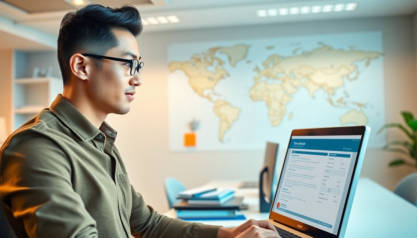Submitting the eta application uk using a modern digital device in a professional setting.