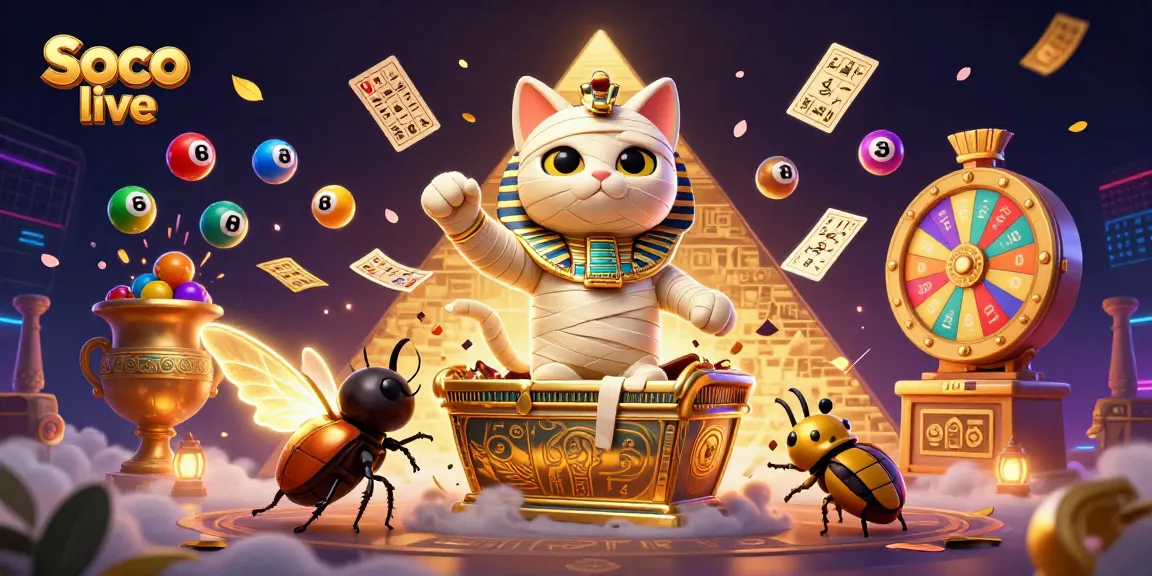 Experience the excitement of Soco live lottery action with 3D cartoon characters and gambling elements.
