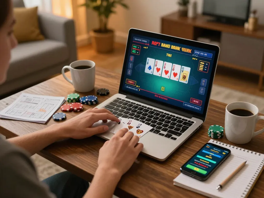 Engaging in thrilling blackjack gameplay on https://bl555.agency/ with cards and chips displayed.
