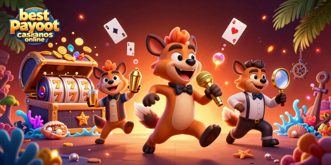 Experience lively entertainment at the best payout casinos online with animated hyenas in a comedy club.