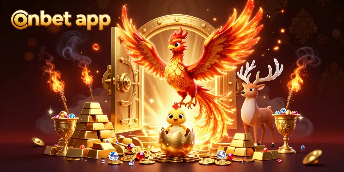 Experience exciting wins with the onbet app featuring dynamic 3D fantasy elements in a vibrant casino scene.