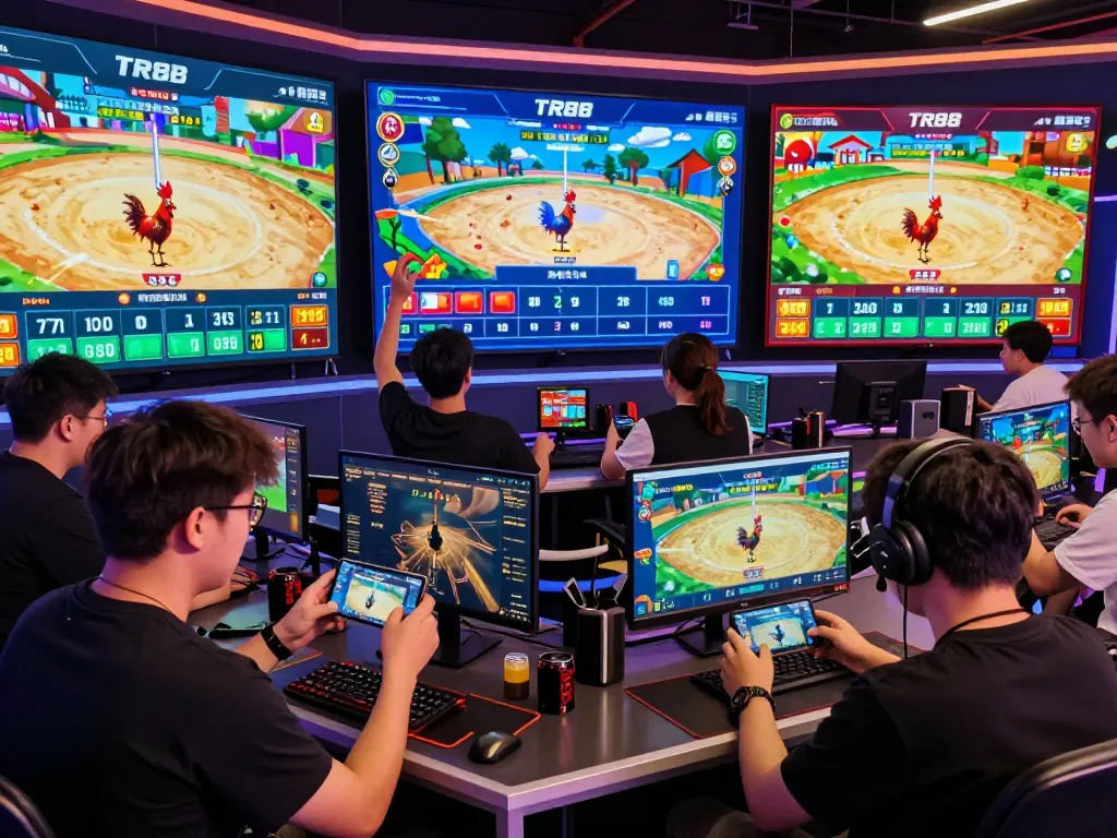 Engaging TR88 online gaming scene featuring diverse players betting live, showcasing thrilling experiences and excitement.