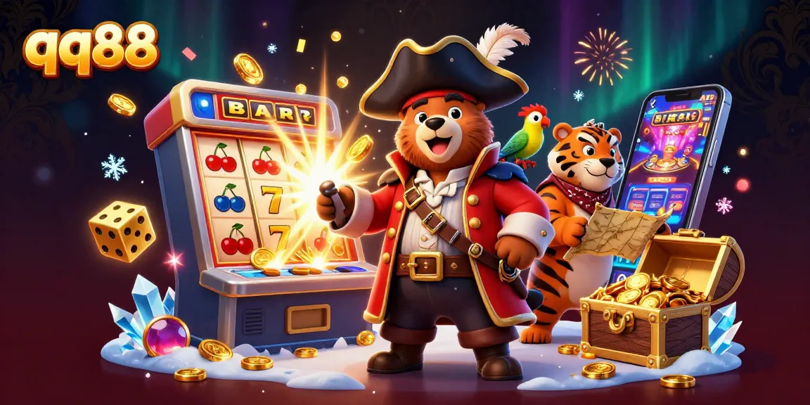 Experience thrilling jackpots with qq88 at an extravagant casino event featuring captivating characters and vibrant games.