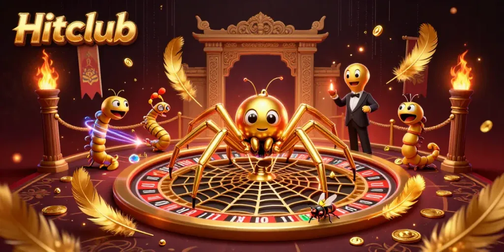 Experience intense gambling action in Hitclub with a vibrant 3D casino scene featuring a roulette wheel.