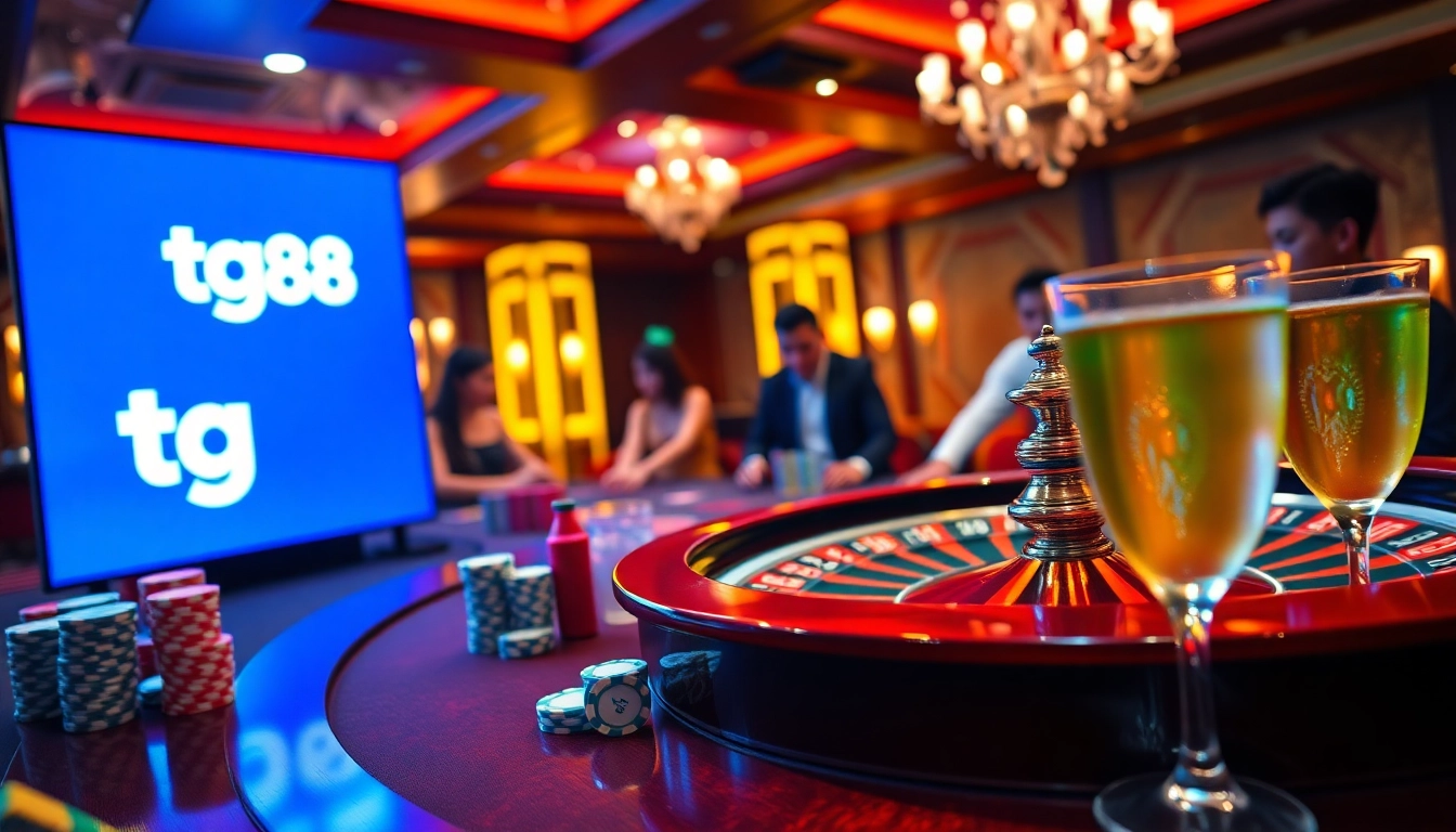 Experience the thrill of tg88 casino gaming with vibrant tables and eager players.