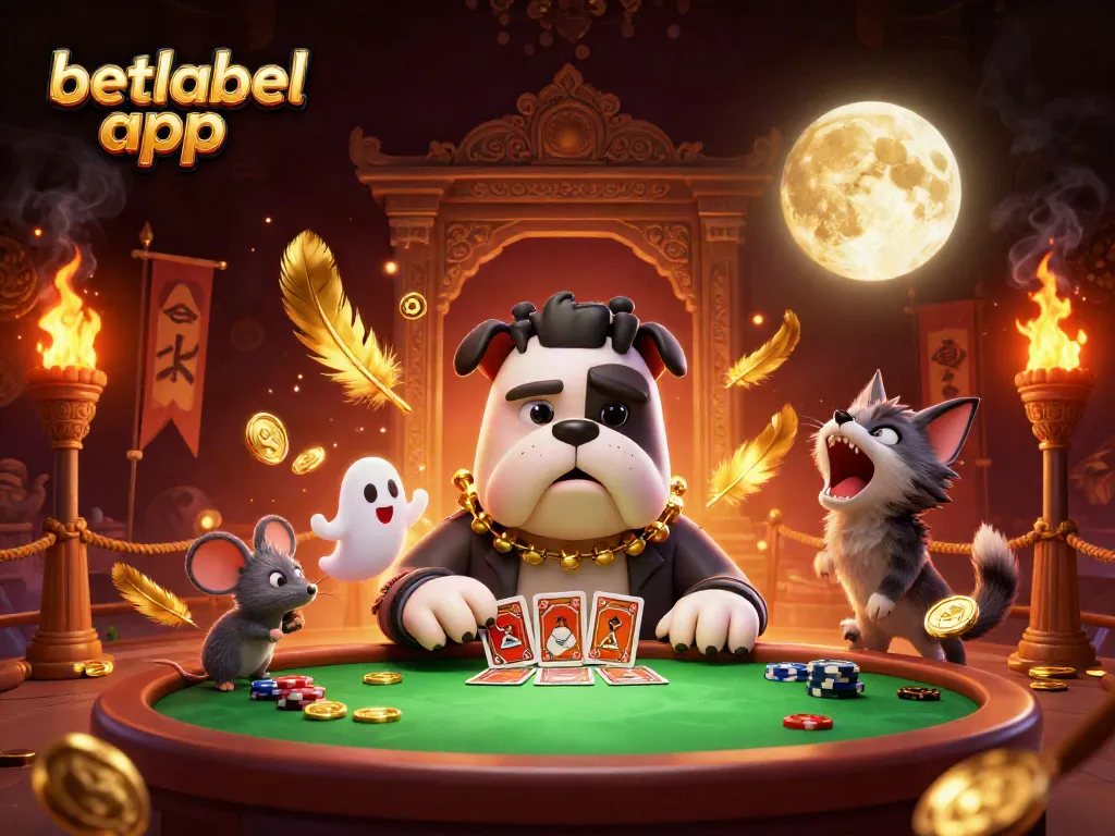 Experience thrilling bets with the betlabel app in a vivid 3D illustration featuring casino elements.