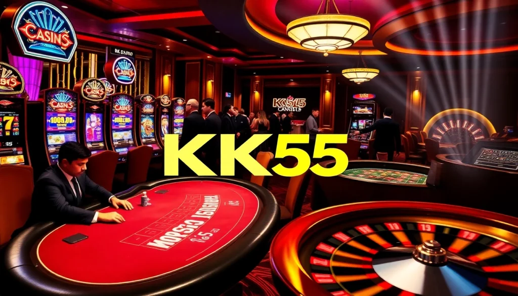 Experience thrilling gaming with KK55 at a luxurious casino.