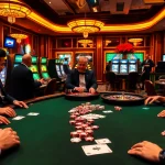 Experience the thrill of 789f at a luxurious poker table surrounded by eager gamblers.